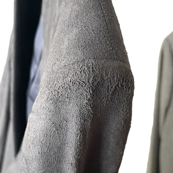 Vintage Christian Dior Gray Suede Jacket Lined Blazer Sports Coat Men's 44S - Picture 16 of 16